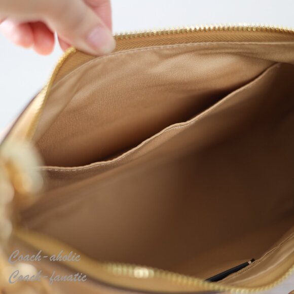 NWT Coach CU126 Teri Hobo Bag Leather Shoulder Bag in Tan - Picture 12 of 12